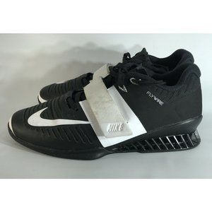 Nike Flywire Romaleos 3 Womens Size 8.5 Weightlifting Shoes Black White